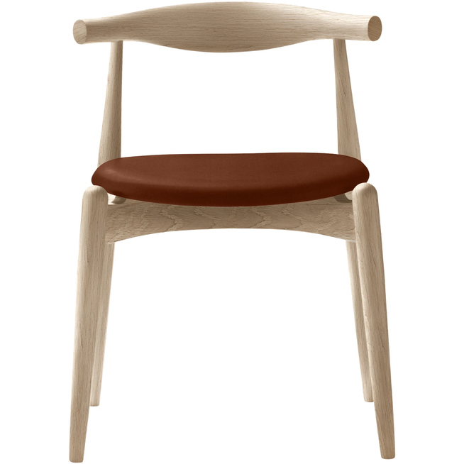 Photo of Carl Hansen - Ch20, White Oiled Oak, Leather Group C Sif - 92 - Dining Chairs - Hans J. Wegner - Wood