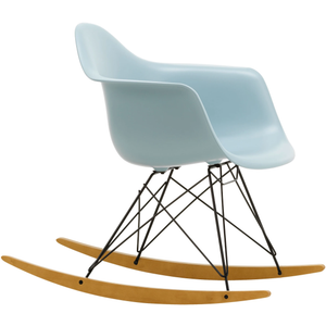 Eames Plastic Armchair Rar - 23 Ice Grey - Basic Dark Base - Golden Maple - Matstolar - Charles & Ray Eames - Grå - Metall/trä/plast