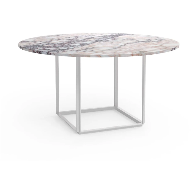 Photo of Florence Round Dining Table White Viola Marble