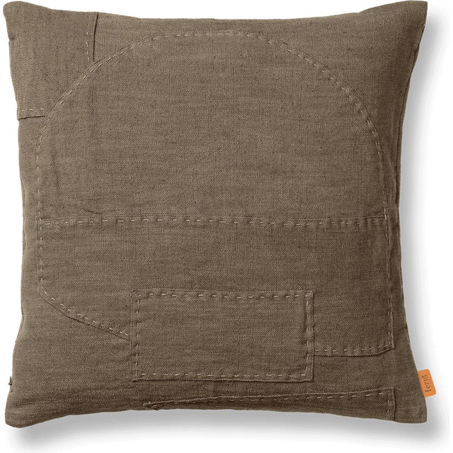 Photo of Darn Cushion - Pude - Darn Cushion - Dark Taupe - W50 X D1 X H50 Cm