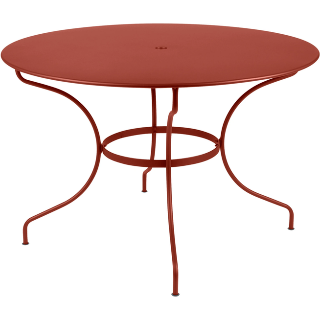 Photo of Opera+ Table 117 cm Red Ochre 20 - Outdoor Dining Table - Red - Metal