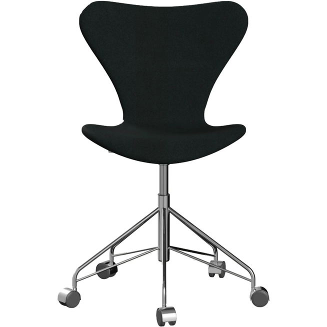Photo of 3117 Sjuan - Full upholstery, Fabric, Tone 128 - Desk chairs - Arne Jacobsen - Black