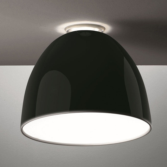 Photo of Nur Mini Gloss Ceiling Lamp Glossy Black - Ceiling Lamps - Ernesto Gismondi - Black