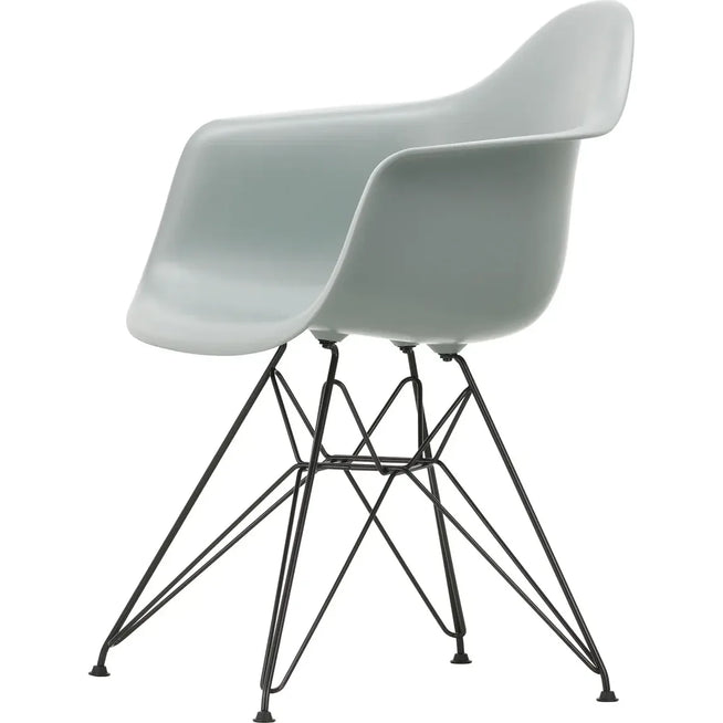Photo of Eames Plastic Armchair DAR - 24 Light Grey - Basic Dark Base - Dining Chairs - Metal/Plastic
