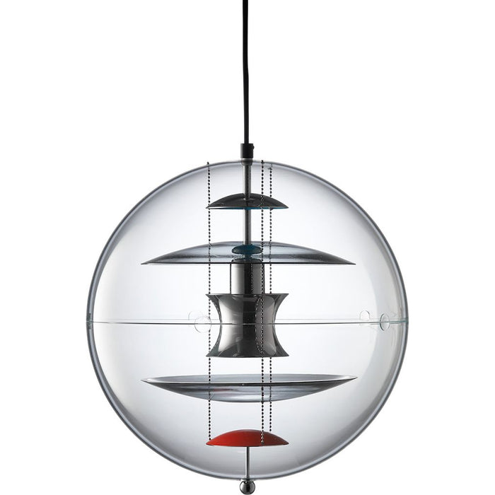Photo of Vp Globe Coloured Glass Pendant   - Pendellampor - Verner Panton - Silver