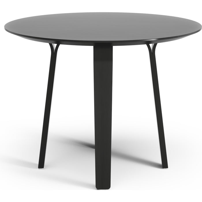 Photo of Divido Dining Table Ash Black Glazed. Ø95cm