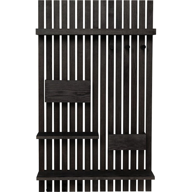Photo of Wooden Multi Shelf - Hylde - Stained Black - W59 X H99,7 X D12,5 Cm