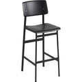 Loft Bar Stool, H:75cm, Black/black - Children's chairs - Thomas Bentzen - Black - Metal/wood