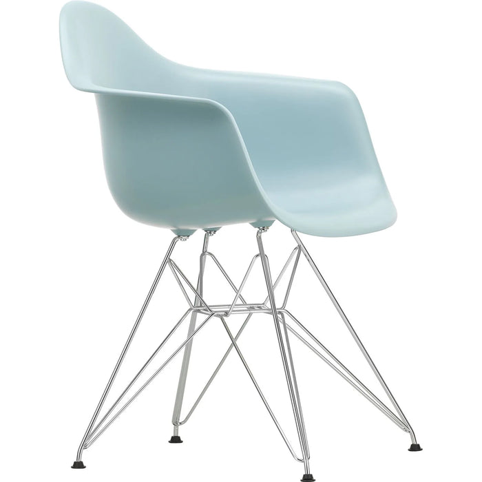 Photo of Eames Plastic Armchair Dar - 23 Ice Grey - Chrome Base - Dining Chairs - Metal/plastic
