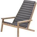 Between Lines Deck Chair Cushion, Outdoor Textile / Charcoal, Quickdry Outdoor Foam - Dynor & Kuddar - Stine Weigelt - Grå