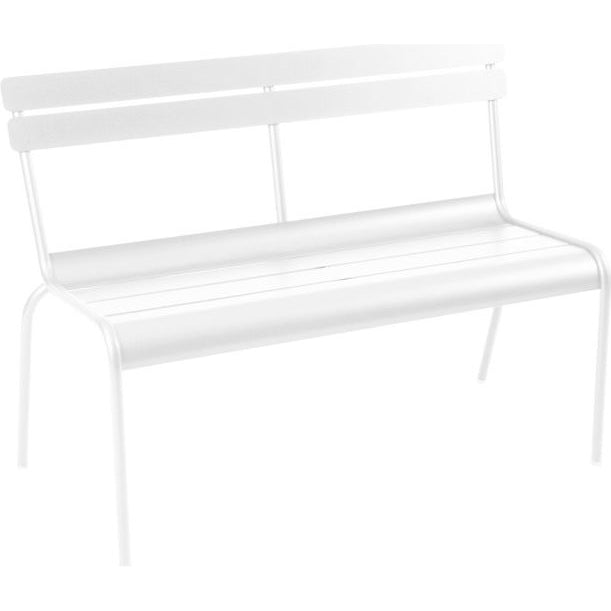 Photo of Luxembourg Bench With Backrest Cotton White 01 - Garden Benches - Frédéric Sofia - White - Metal