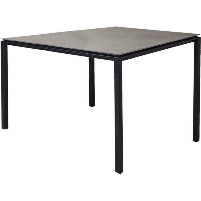 Pure 100x100 cm Lava Grey/concrete Grey - Outdoor dining table - Foersom & Hiort-lorenzen Mdd - Grey - Natural material/metal