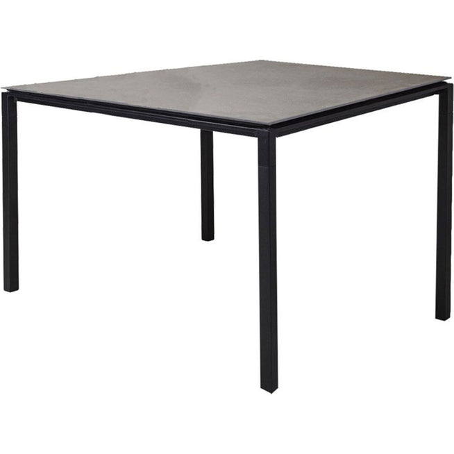 Photo of Pure 100x100 cm Lava Grey/concrete Grey - Outdoor dining table - Foersom & Hiort-lorenzen Mdd - Grey - Natural material/metal