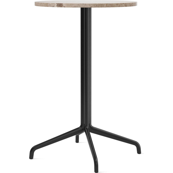 Photo of Harbour Column Counter Table 4-star - Black/Sand - Ø60 Cm - Bar Table - Metal/Stone