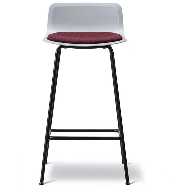 Photo of Pato 4 Leg Stool 4316 By Welling/ludvik - Seat Upholstery - Barstol - Stone/divina Melange 581 - W44,5 X D46,5 X H83 X Sh69 Cm