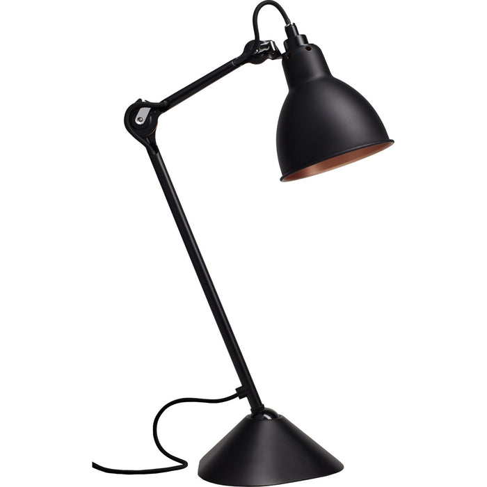 Photo of No. 205 Table Lamp From Lampe Gras (Black/Copper Inside, Black Frame)