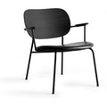 Thumbnail photo of Co Lounge Chair Black Base Black Oak Back, Dakar 0842 - Dining Chairs - Norm Architects - Black - Leather/Metal/Wood/Foam