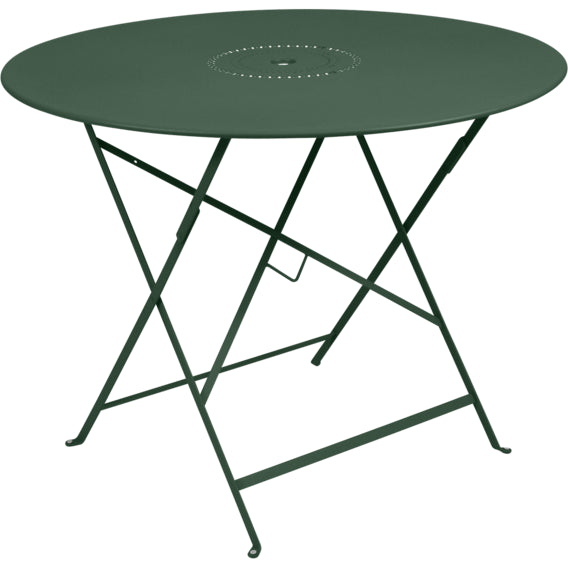 Photo of Floréal Table Ø 96 cm, Cedar Green - Outdoor dining table - Green - Metal