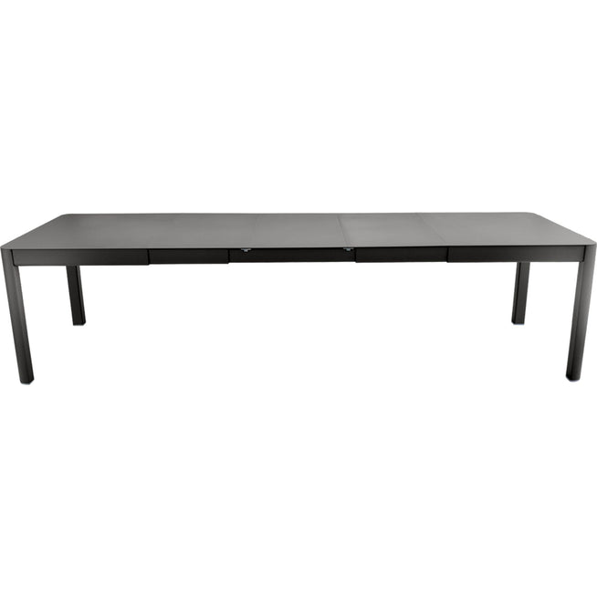 Photo of Ribambelle Table With 3 Extensions, Liquorice - Outdoor Dining Table - Black - Metal