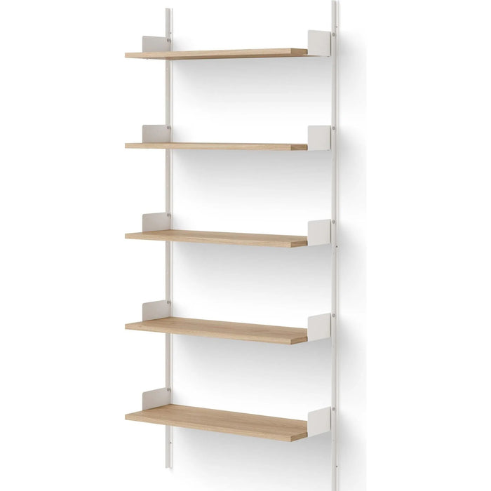 Photo of Wall Shelf - 190 - Oak / White - H190 X W83.5 X D30.5 Cm