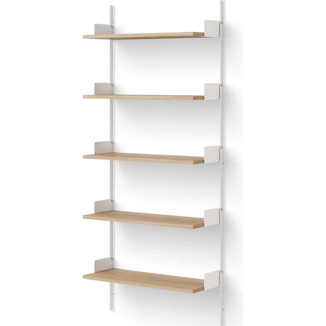 Photo of Wall Shelf - 190 - Oak / White - H190 X W83.5 X D30.5 Cm
