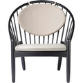 Thumbnail photo of Poul M. Volther Armchair - J166 Jørna - Black/beige