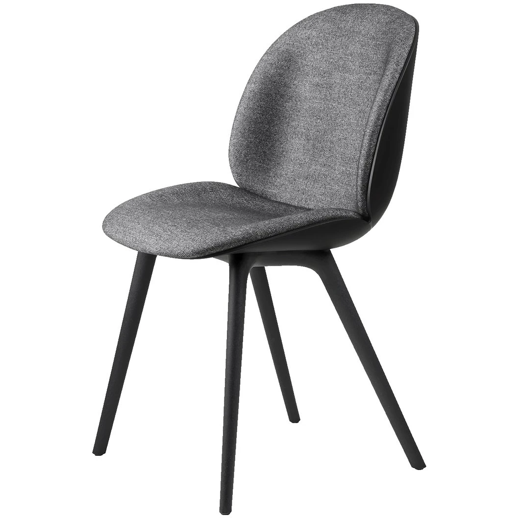 Beetle Dining Chair Plastic Base - Front Upholstered