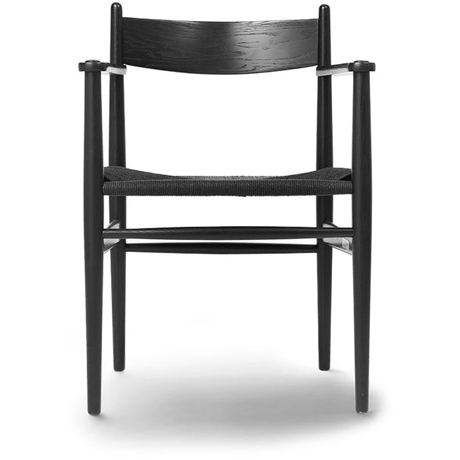 Photo of Ch37 Armchair Black Lacquered Oak-Black