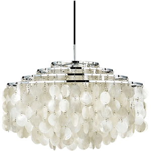 Photo of Fun 10dm Pendant  - Pendellampor - Verner Panton - Silver,beige