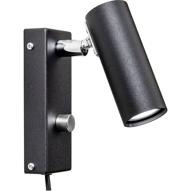 Photo of Puck Wall Lamp, Black, Cable - Bedside Lamps - Åke Hultgren - Black