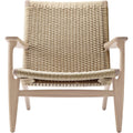 Thumbnail photo of Ch25 Armchair Soaped Oak-Natural Wicker