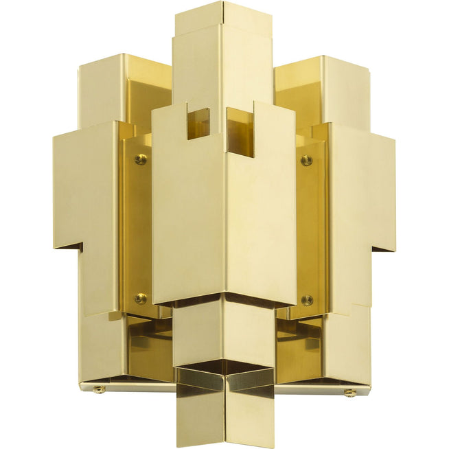 Photo of Skyline Wall Lamp - Raw Polished Brass - Wall Lamps - Folk Shape - Gold