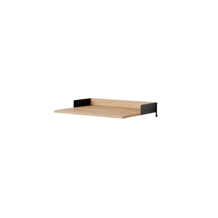 Photo of New Works Desk Kit - Hylde - Oak / Black - H15 X W80 X D55 Cm