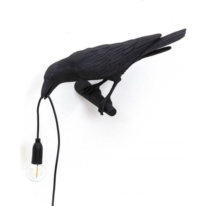 Photo of Bird Lamp Looking Out Left Black Outdoor