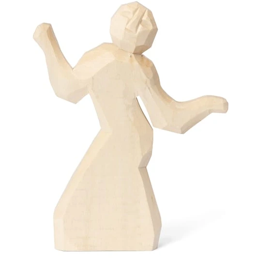 Photo of Anna Hand-carved Figure - Figur - Anna Hand-carved Figure - Natural - W2.5 X D12 X H15 Cm