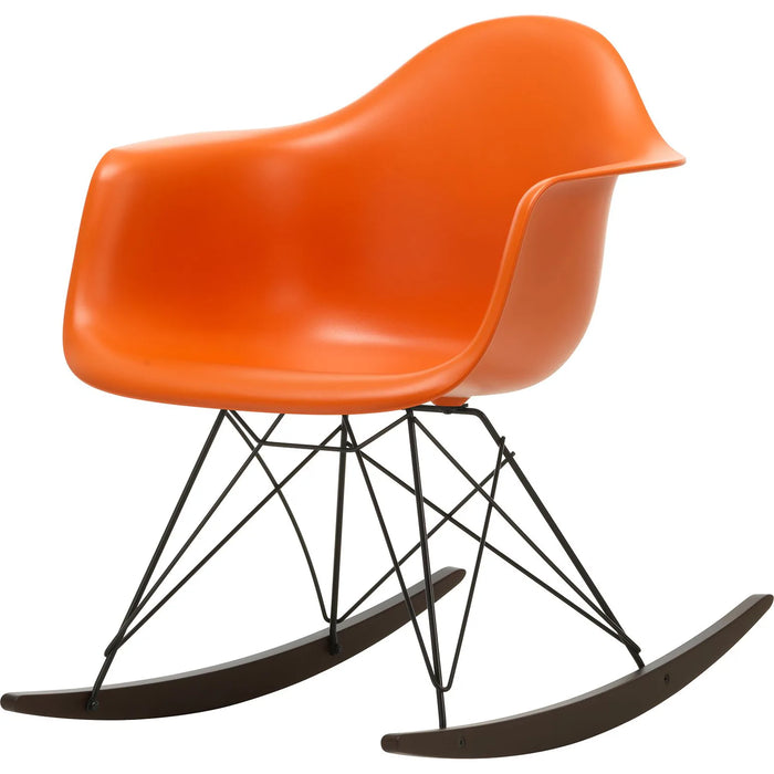 Photo of Eames Plastic Armchair RAR - 43 Rusty Orange - Basic Dark Base - Dark Maple - Dining Chairs - Metal/Wood/Plastic