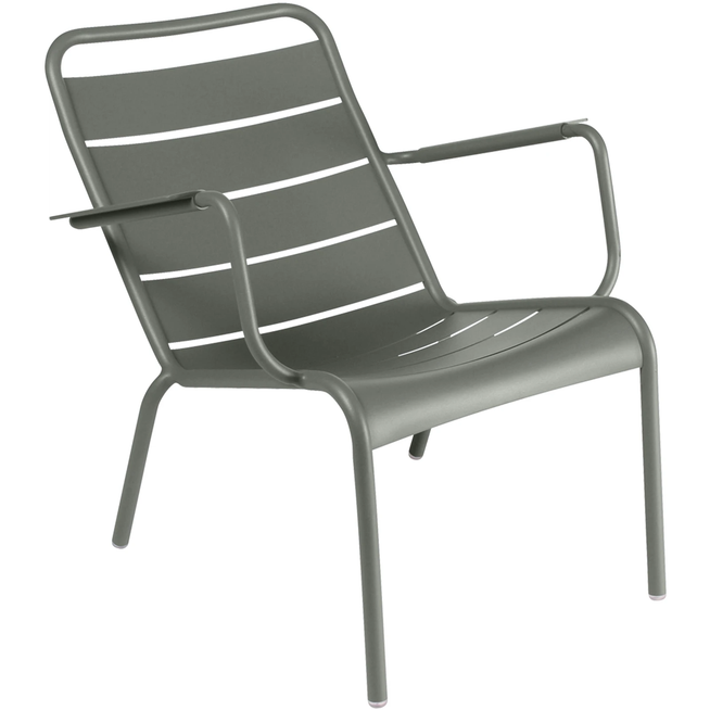 Photo of Luxembourg Low Armchair Rosemary 48 - Outdoor dining chairs - Frédéric Sofia - Green - Metal