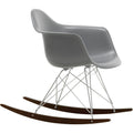 Eames Plastic Armchair Rar - 56 Granite Grey - Chrome Base - Dark Maple - Matstolar - Charles & Ray Eames - Grå - Metall/trä/plast