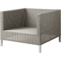 Thumbnail photo of Connect Lounge Chair, Cushion: Brown, Cane-line Weave, Cane-line Natté, Legs: Galvanized Steel - Outdoor Armchairs - Cane-line Design Team - Metal/Textile Material