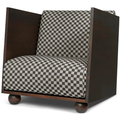 Thumbnail photo of Rum Lounge Chair - Loungestol - Rum Lounge Chair Check - Dark Stained/sand/black - W80 X D86 X H84 Cm