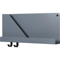 Thumbnail photo of Folded Shelves Small, Blue Grey - Vägghyllor - Johan Van Hengel - Svart - Metall