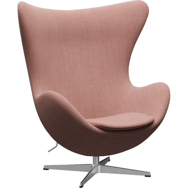 Photo of 3316 Egg, Fabric, Canvas 614 - Swivel armchairs - Arne Jacobsen - Pink - Metal/foam
