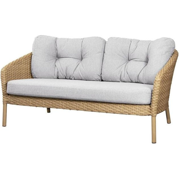 Photo of Ocean Large 2-pers. Sofa - Havesofa - Frame: Cane-line Soft Rope, Dark Grey / Cushion: