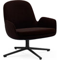 Era Lounge Chair Low Swivel Black Alu