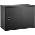 Thumbnail photo of String cabinet with door 58 x 30 x 42 cm, 1-p, black stained ash - Storage cabinet - black - mdf