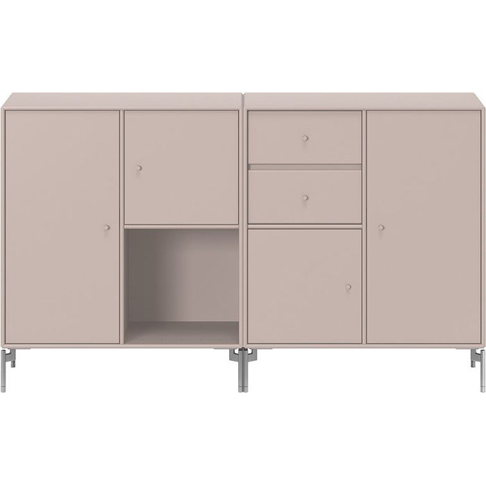 Photo of Couple Sideboard - Mushroom / Matt Chrome Legs - Sideboards - Peter J. Lassen - Beige - Mdf