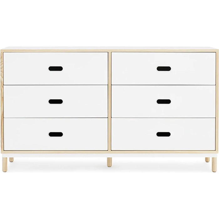 Photo of Kabino Dresser - Chest of drawers - White / 6 drawers - L: 146.5 x D: 41 x H: 83 cm