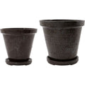 Thumbnail photo of Flower pot with saucer set of 2