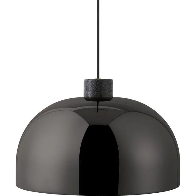 Photo of Grant Pendant Lamp Black, Large- Steel, Granite