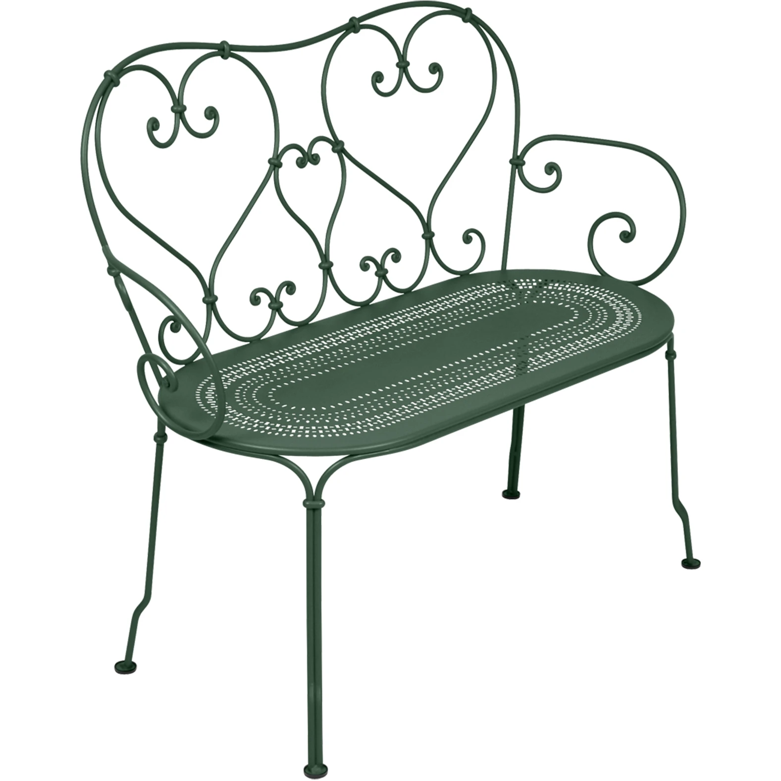 1900 Bench, Cedar Green - Garden Benches - Green - Metal